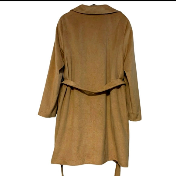 Brian Bailey Wrap Coat in Tan - Picture 2 of 4